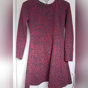 Petite A Line burgundy dress